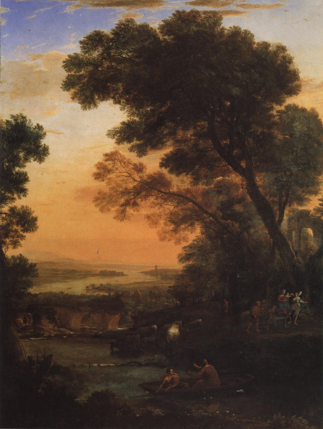 1062x1413 Pastoral Landscape With A Flight Into Egypt Painting Claude - Pastoral Landscape Painting