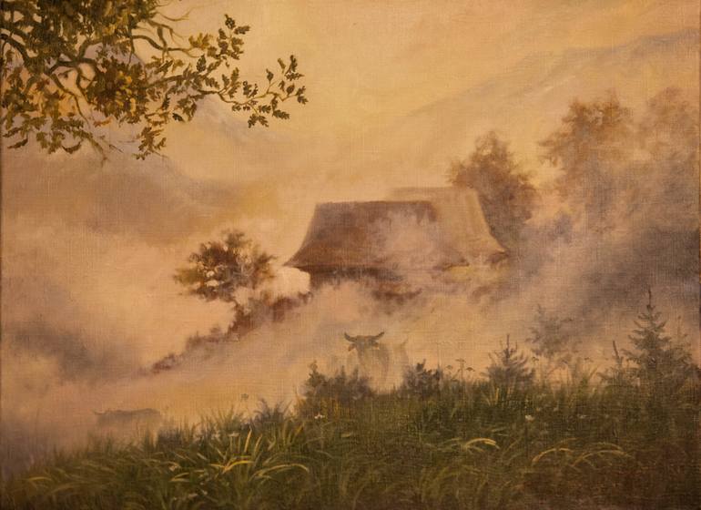 770x560 Saatchi Art Morning Pastoral Painting By Torbyak Alex - Pastoral Painting