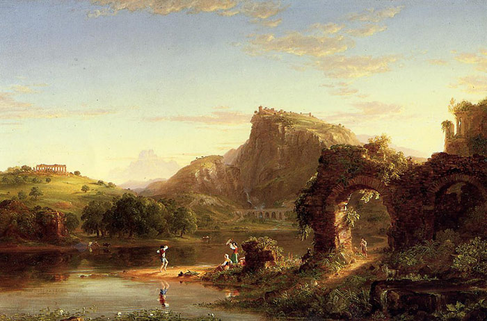 700x462 The Course Of Empire The Arcadian Or Pastoral State, 1836 - Pastoral Painting
