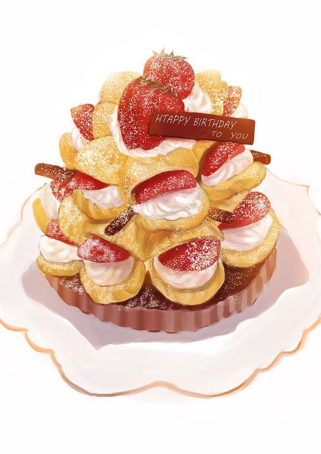 658x930 Pin By Widya On Food And Drink Illustrations Food - Pastry Painting