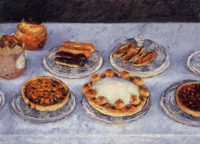800x575 Cakes Painting Gustave Caillebotte Oil Paintings - Pastry Painting