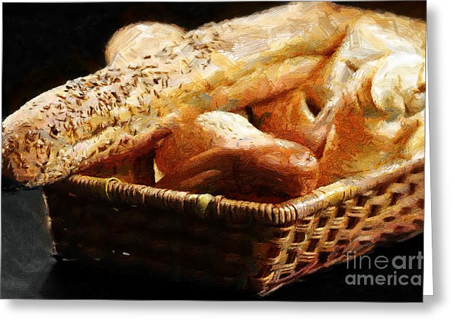 646x470 Wicker Basket Full Of Pastry Painting Painting By Magomed Magomedagaev - Pastry Painting