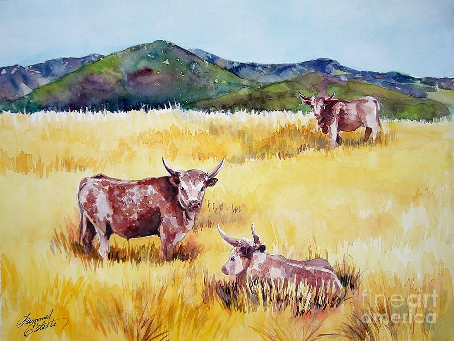 900x676 Open Range Patagonia Painting By Summer Celeste - Patagonia Painting