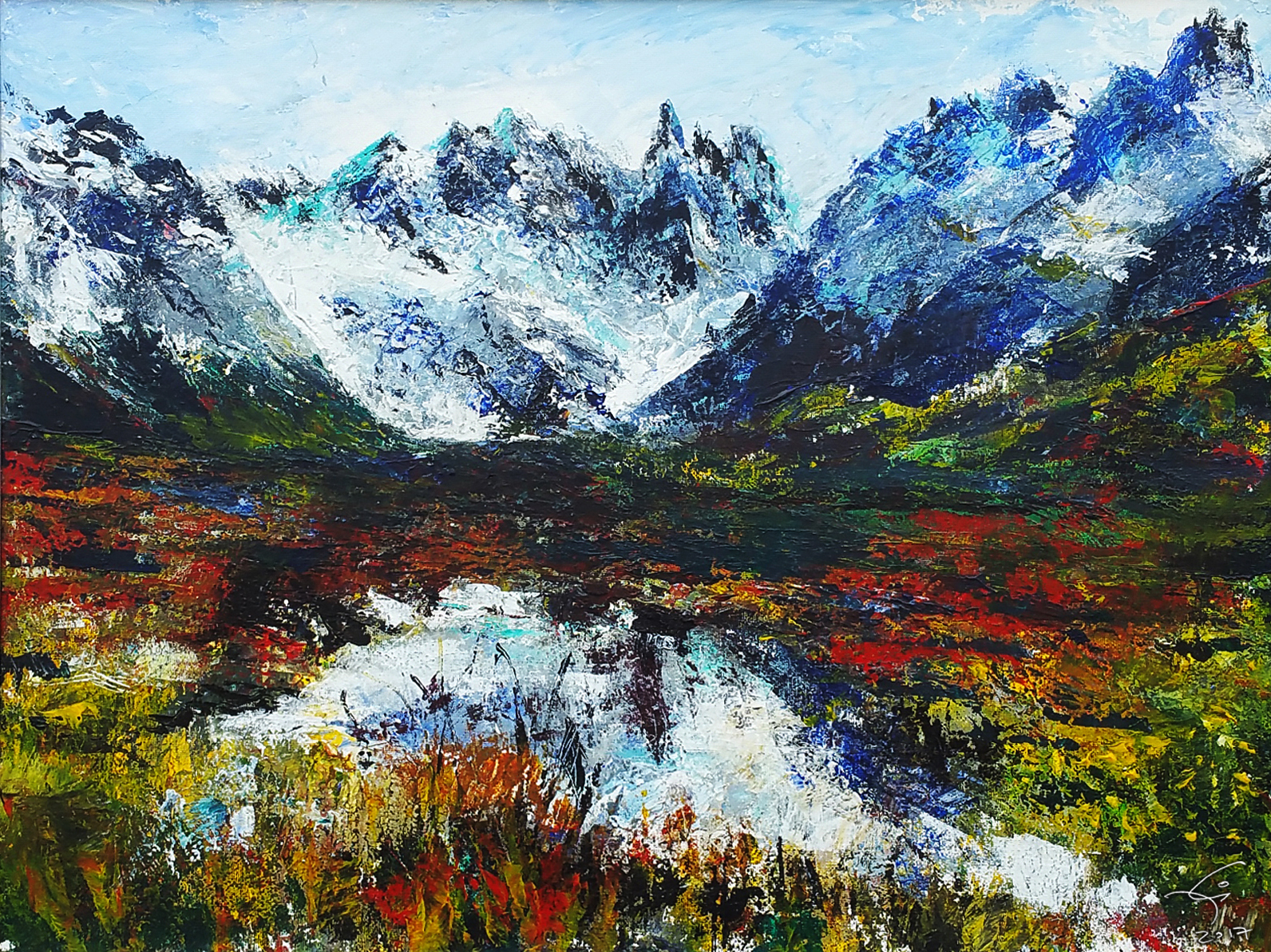 1592x1193 Patagonia, Acrylic, 16x20 Art - Patagonia Painting