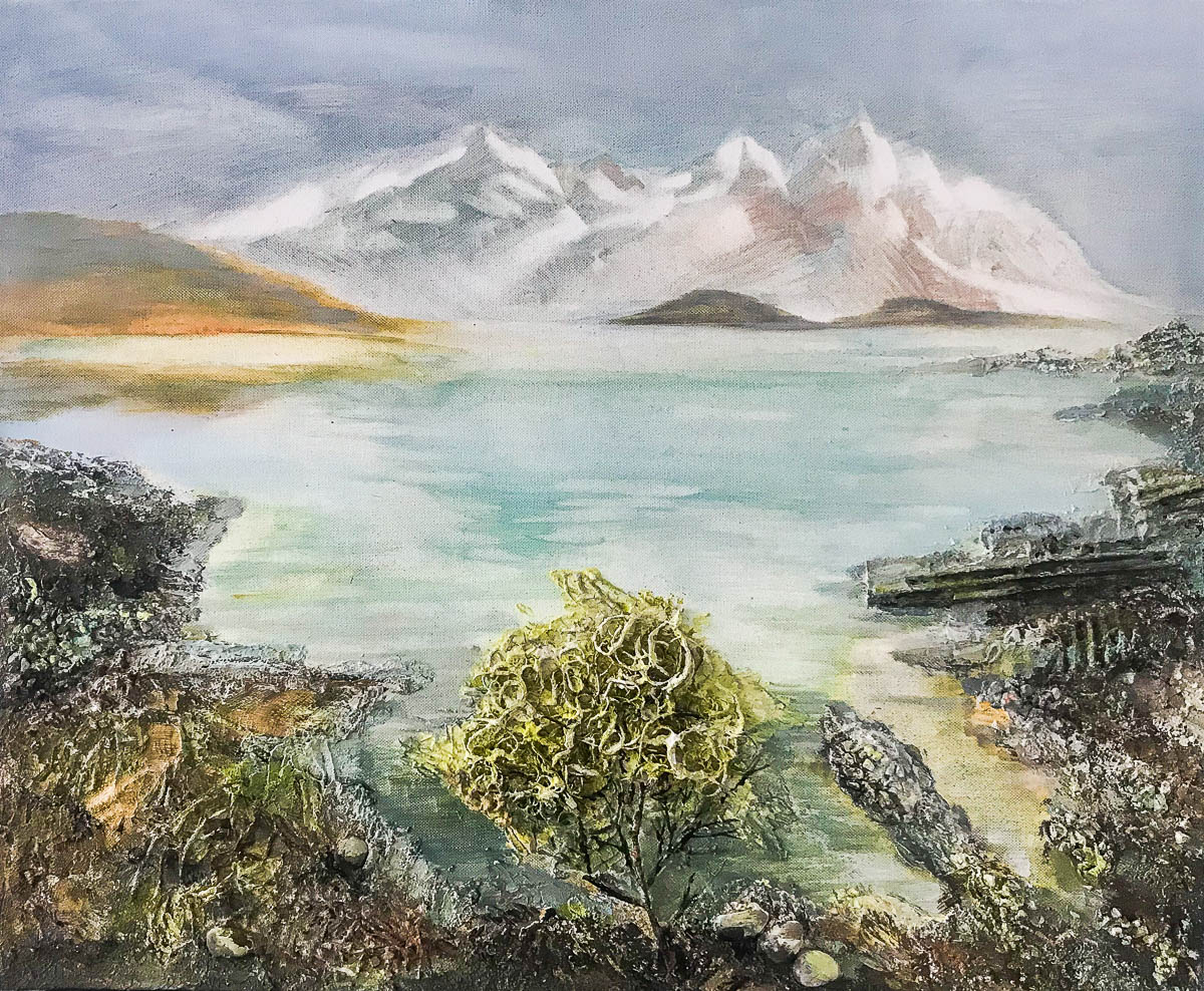 1200x988 Patagonia, Acrylic Painting, Canvas 60 X 50 Cm (24 X 20 In) Olga - Patagonia Painting