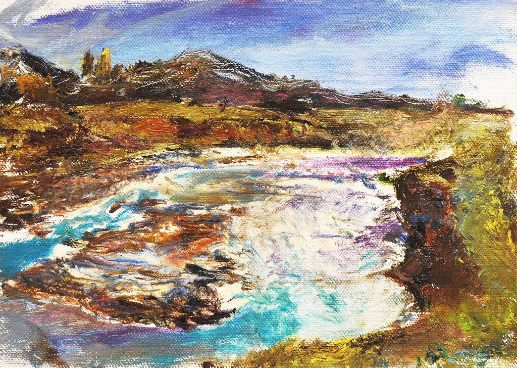 1024x728 Patagonia Painting By Wen Chien Hou (Paine Waterfalls, - Patagonia Painting