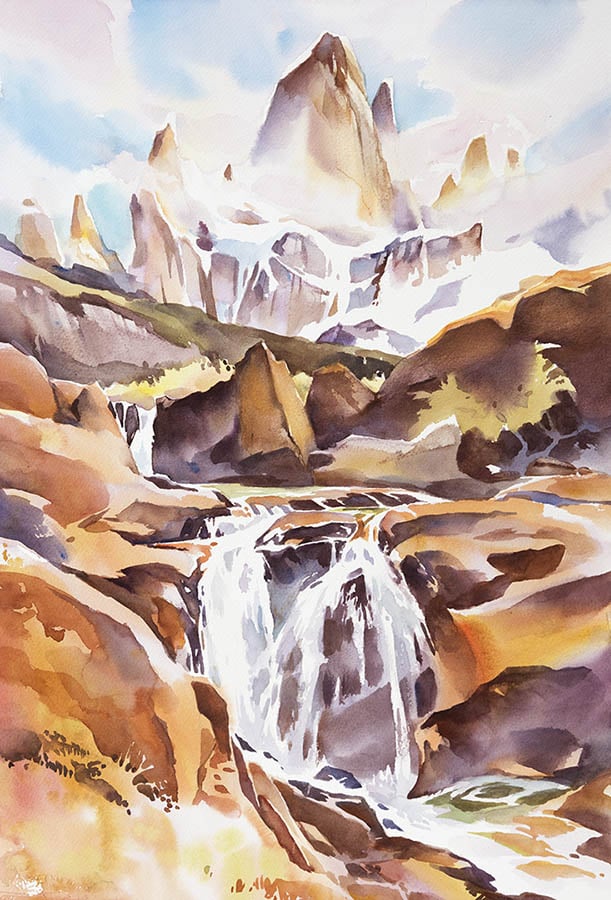 611x900 Patagonia David Mceown Artist Journeys - Patagonia Painting
