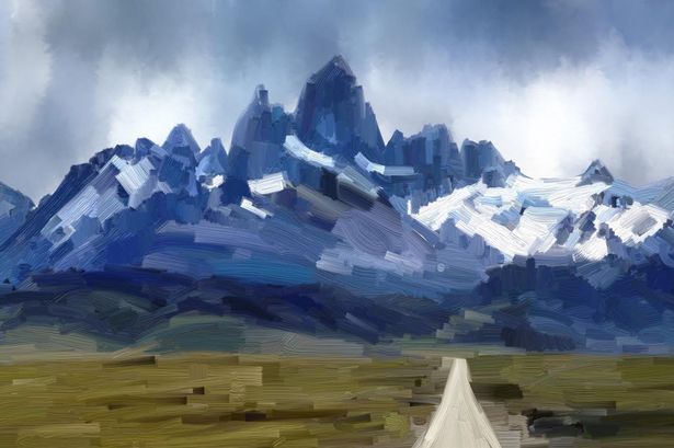 615x409 Stunning Paintings Taken From Photos Of The Velindre Patagonia - Patagonia Painting