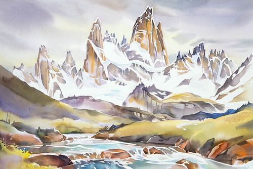 500x334 Mt. Fitz Roy David Mceown Artist Patagonia - Patagonia Painting