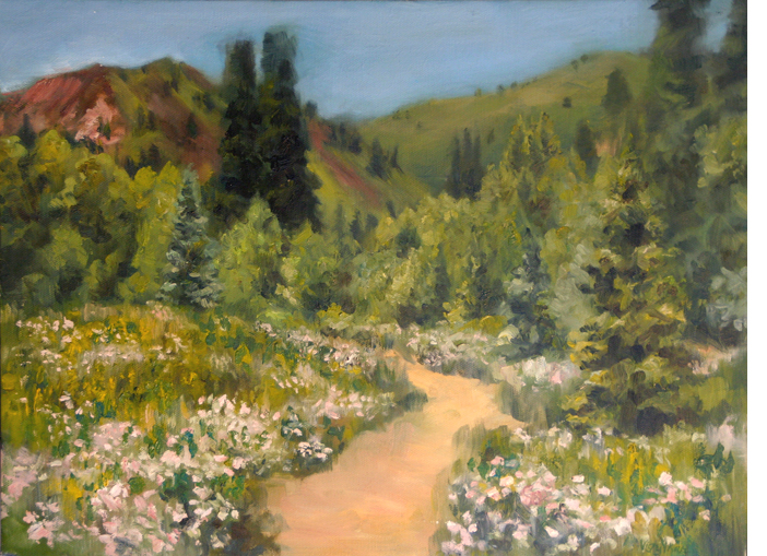 702x509 Mountain Path Painting - Path Painting