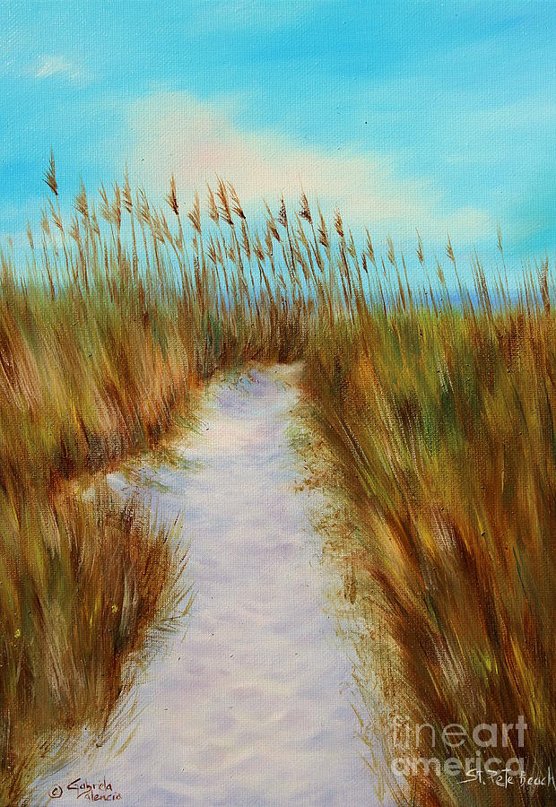 620x900 St Pete Beach Sand Dunes Path Painting By Gabriela Valencia - Path Painting