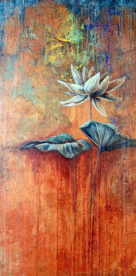 444x900 Patina Lotus By Ashley Kujan - Patina Painting
