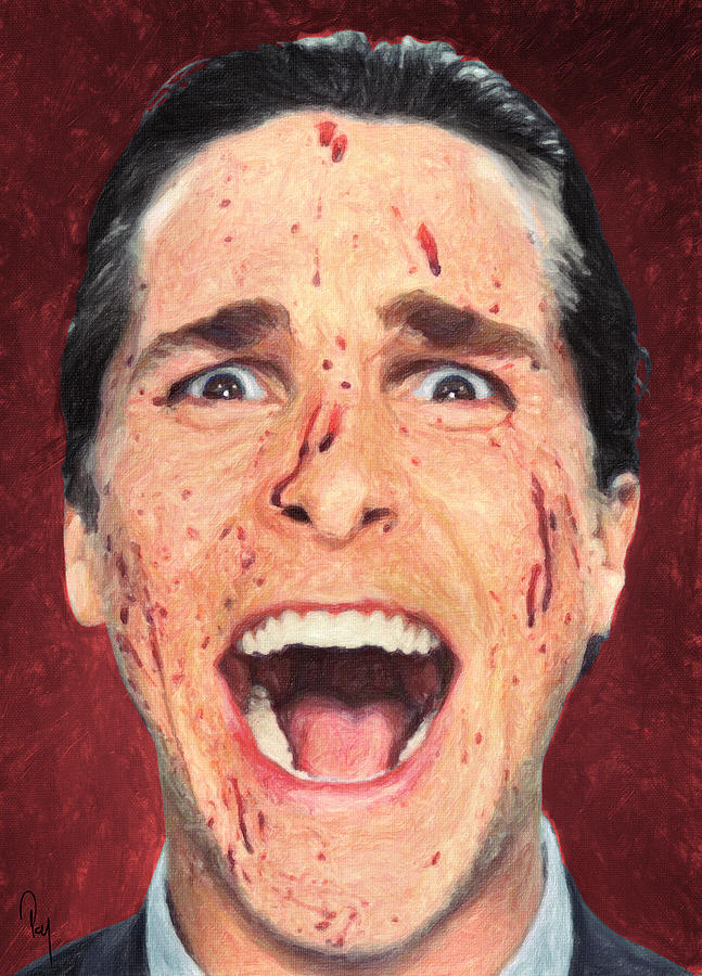 647x900 Patrick Bateman Painting By Zapista - Patrick Bateman Painting