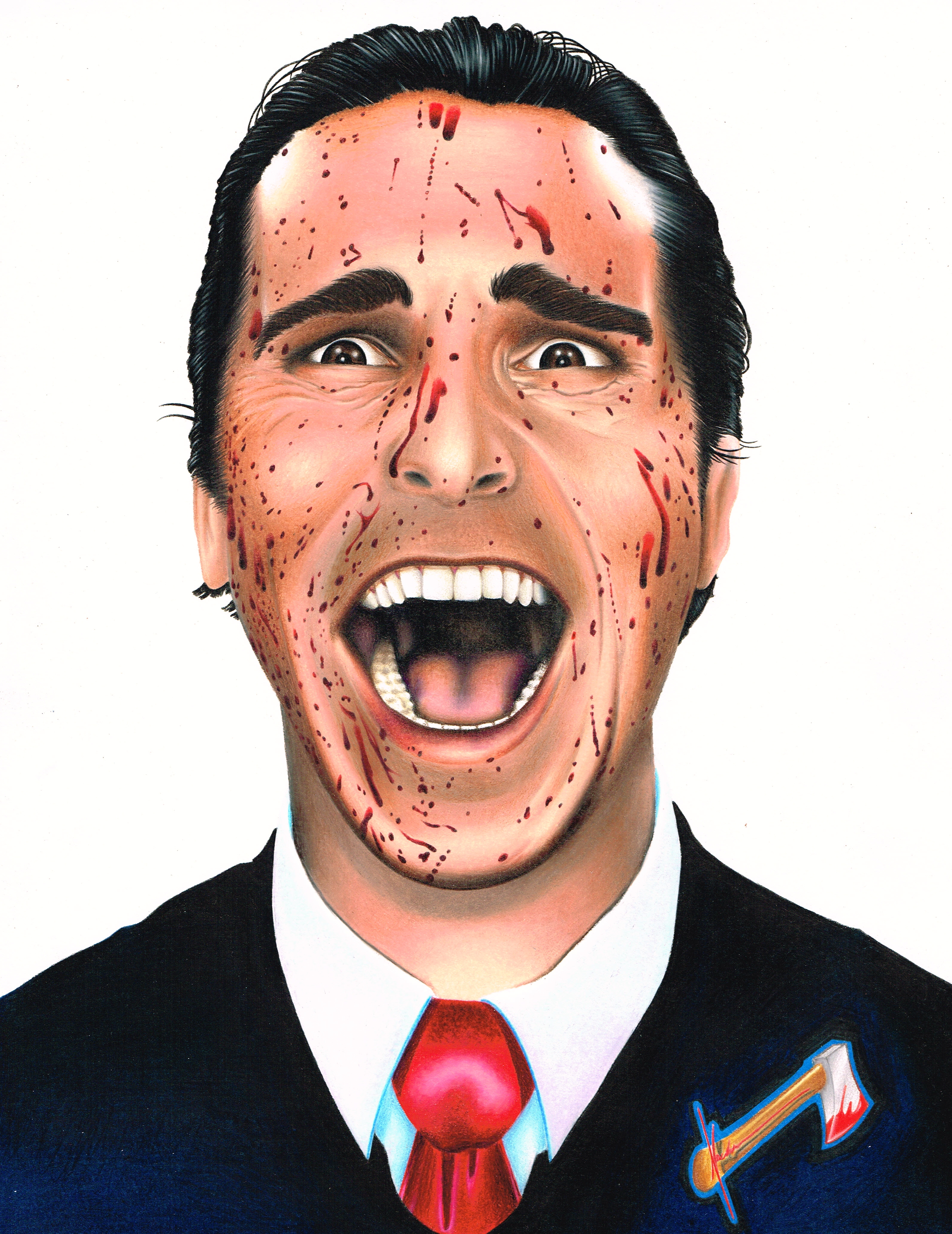 3178x4118 Patrick Bateman By Kellyoshi - Patrick Bateman Painting
