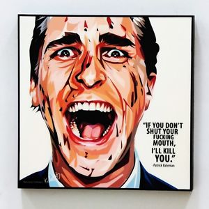 300x300 Patrick Bateman Canvas Quotes Wall Decals Photo Painting Framed - Patrick Bateman Painting