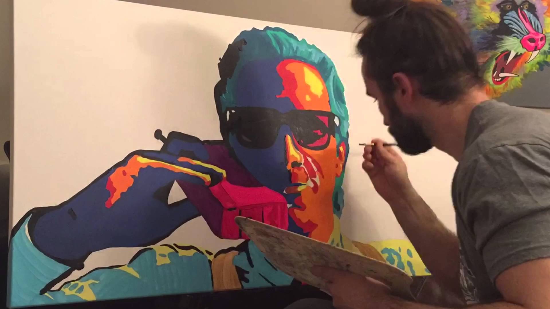 1920x1080 American Psycho - Patrick Bateman Painting