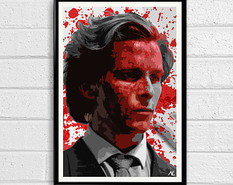 340x270 American Psycho Patrick Bateman Movie Film Art Print - Patrick Bateman Painting