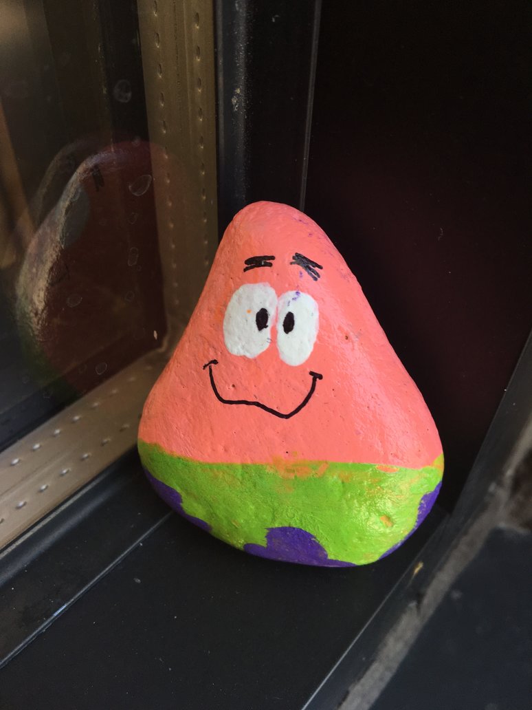 774x1032 Patrick Star Rock Painting By Ntaylor24 - Patrick Painting