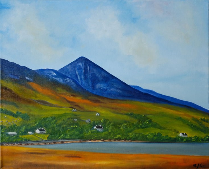 735x593 Croagh Patrick From Annagh Michael Cadden Art - Patrick Painting