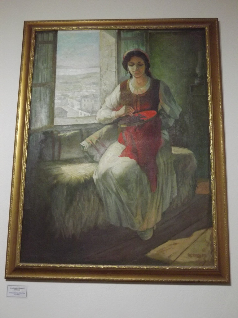 768x1024 Patriot Marigo Posio Embriodering The Albanian Flag, - Patriot Painting