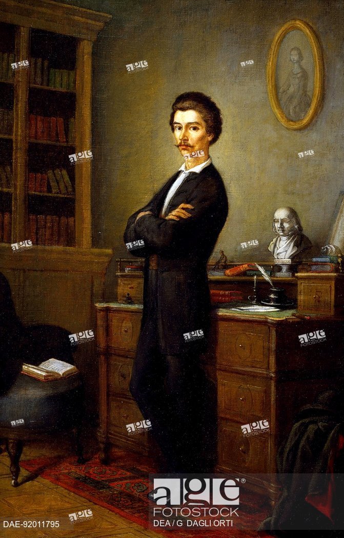 671x1049 Portrait Of Sandor Petofi (Kiskoros, 1823 - Patriot Painting