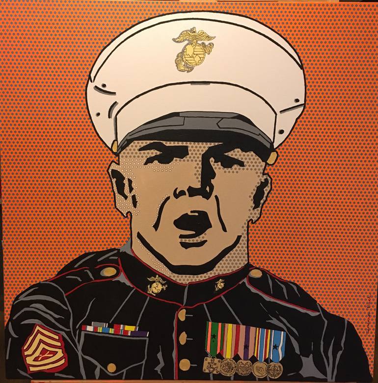 770x780 Saatchi Art The Patriot Painting By Terence Finch - Patriot Painting