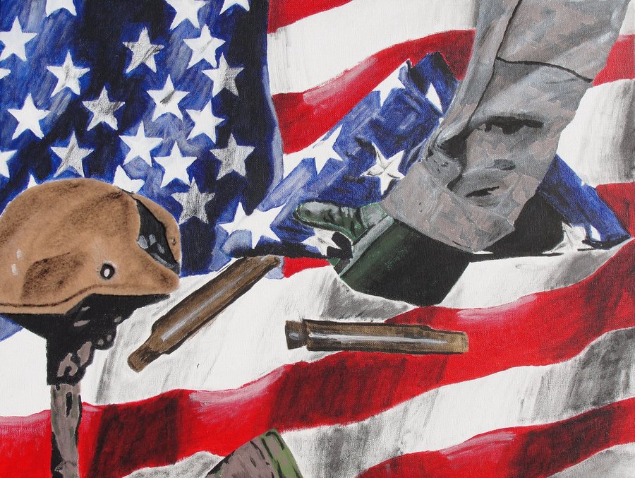 900x677 Patriot Painting By Lacanic - Patriot Painting