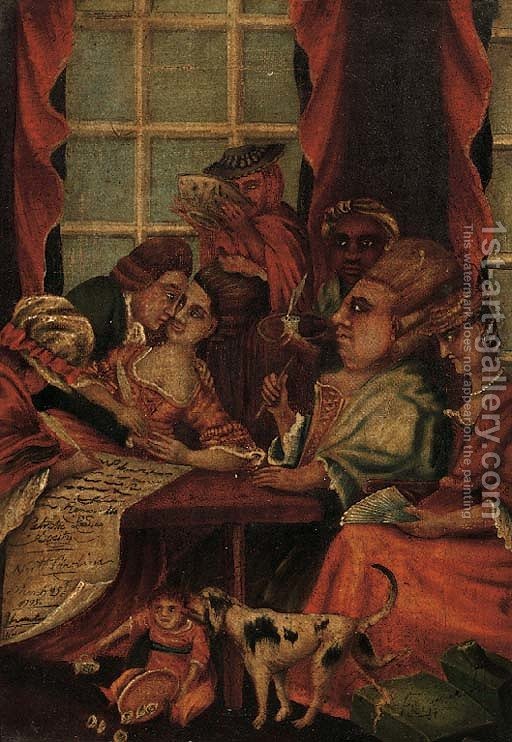 512x742 The Patriotic Ladies Society American Provincial School - Patriotic Painting