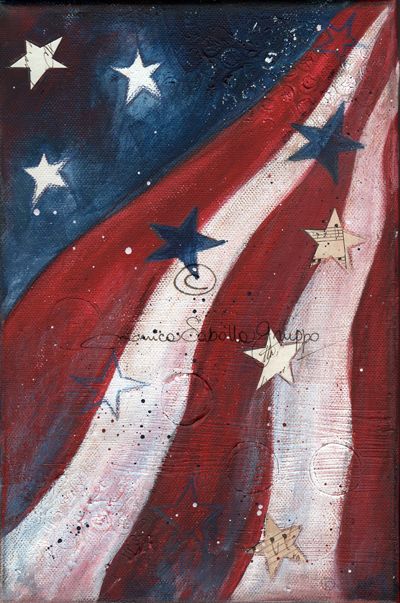400x603 The White Bench Patriotic Shabby Flags In My Shop! Bar Wood - Patriotic Painting