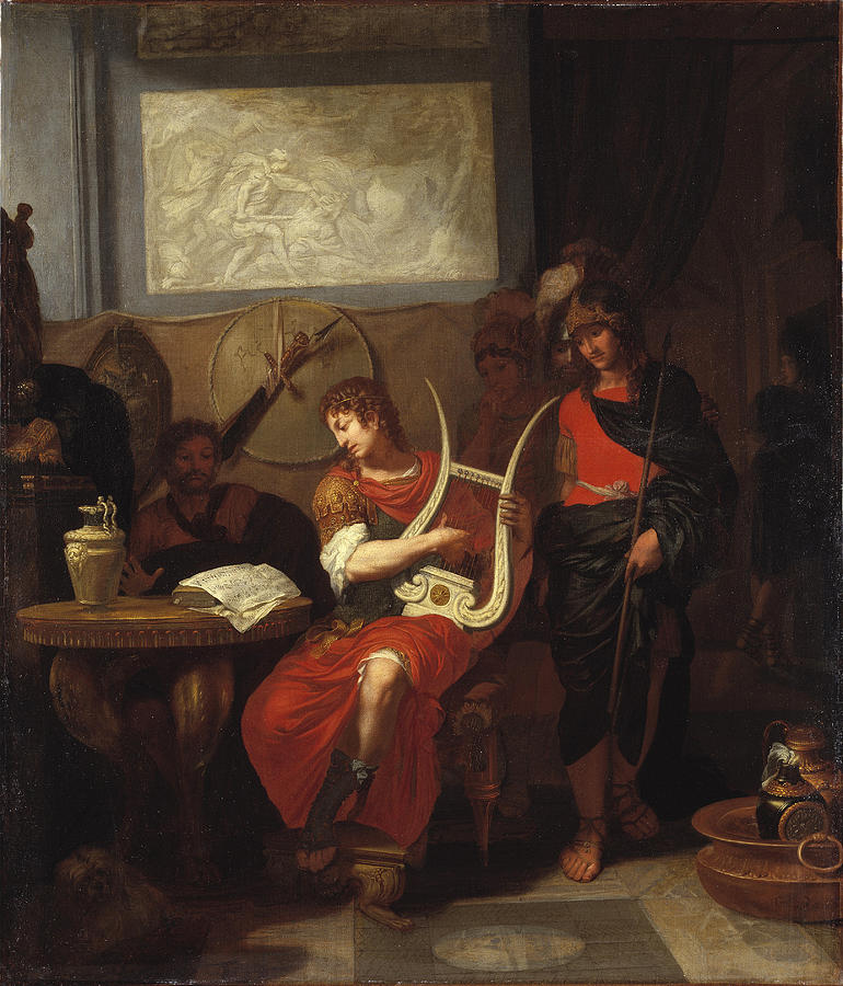 770x900 Achilles Playing The Lyre Before Patroclus Painting By Gerard De - Patroclus Painting