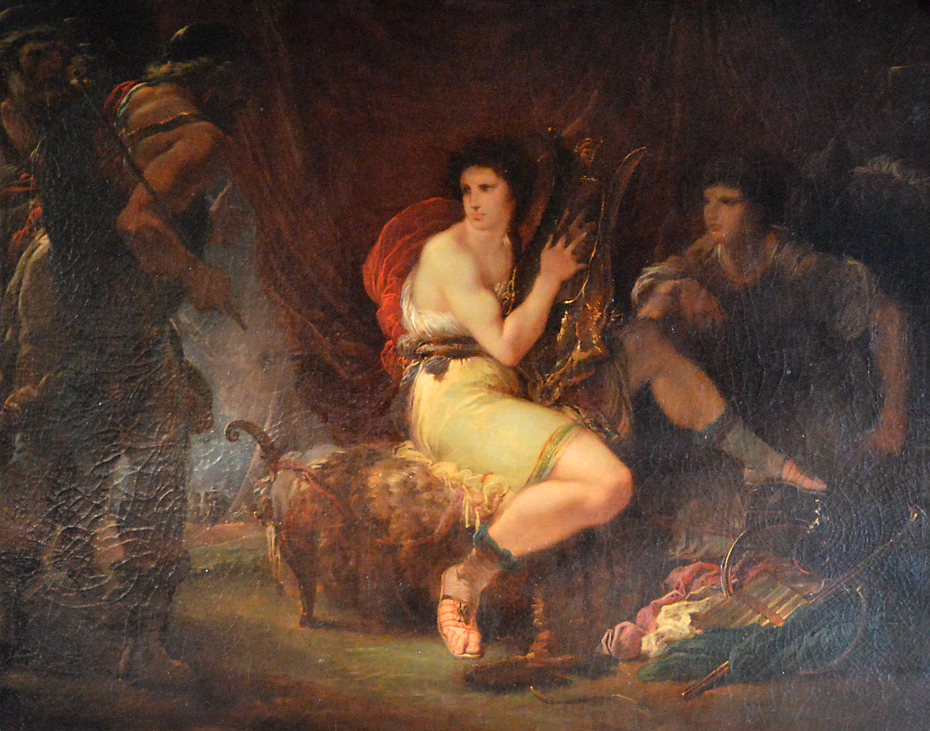 930x731 Achilles In His Tent With Patroclus, Playing A Lyre, Surprised By - Patroclus Painting