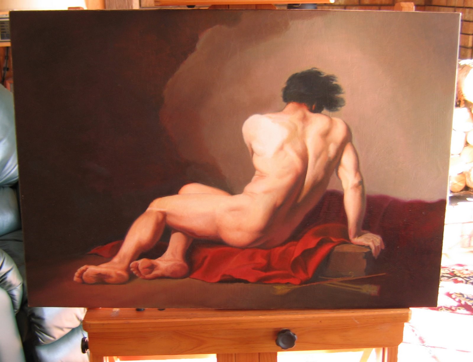 1600x1225 Patroclus Master Copy Reds And Greens - Patroclus Painting