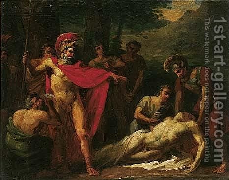 466x368 The Death Of Patroclus (After) Baron Jean Antoine Gros - Patroclus Painting
