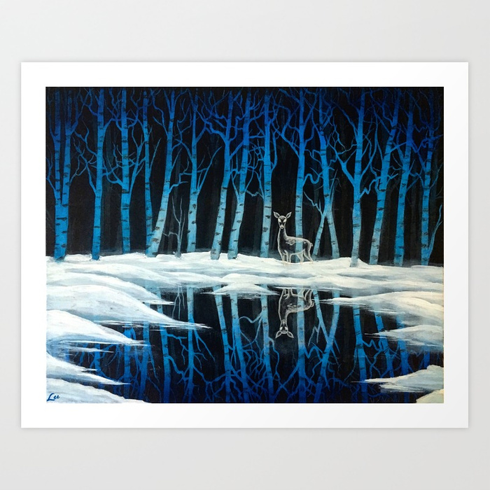 700x700 The Forest Of Dean (Bob Ross Style Patronus Painting) Art Print - Patronus Painting
