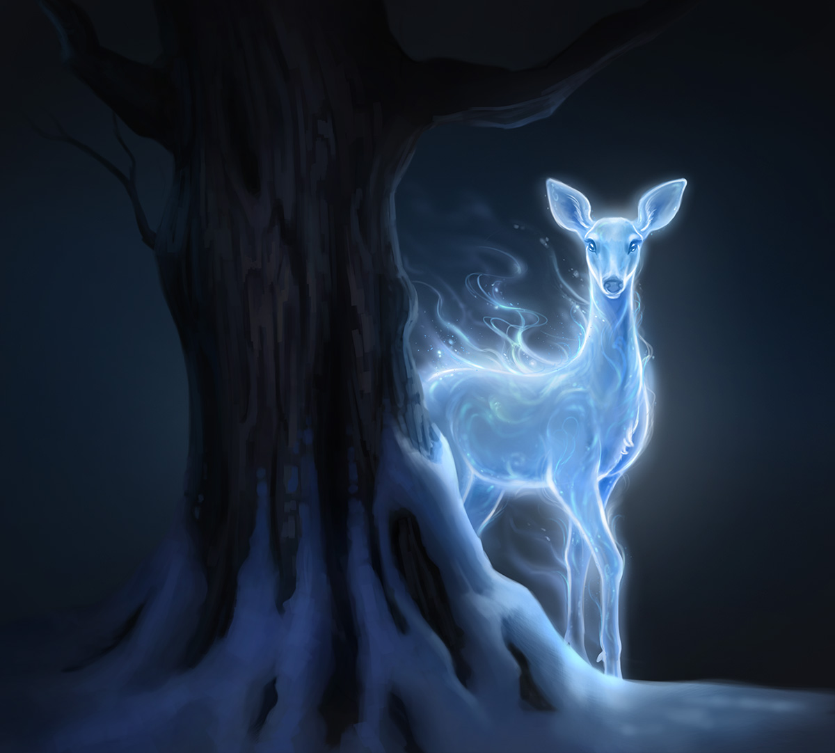 1200x1082 What Is A Patronus - Patronus Painting