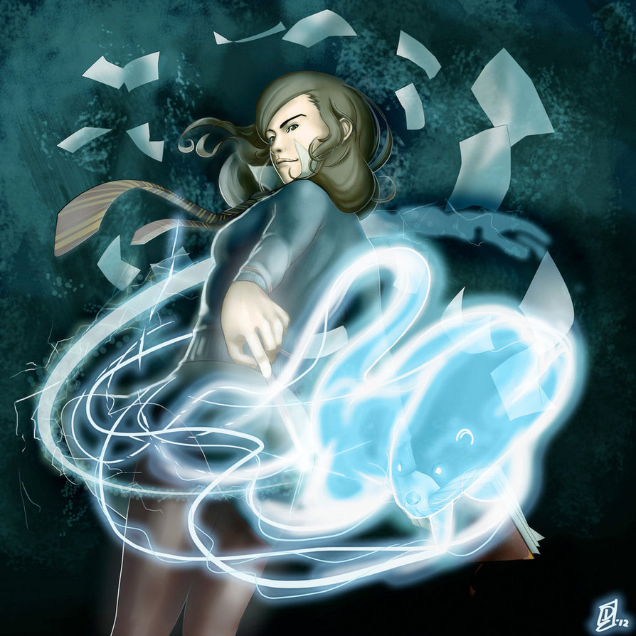 894x894 Hermione - Patronus Painting