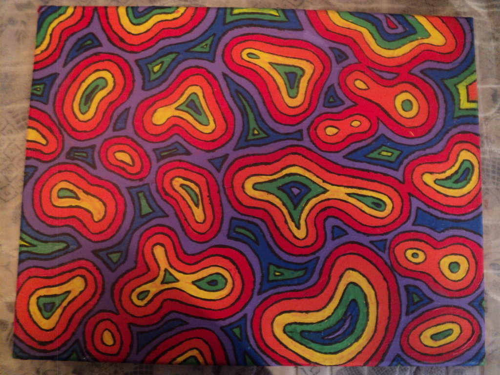 1024x768 Rainbow Blob Pattern - Pattern Painting