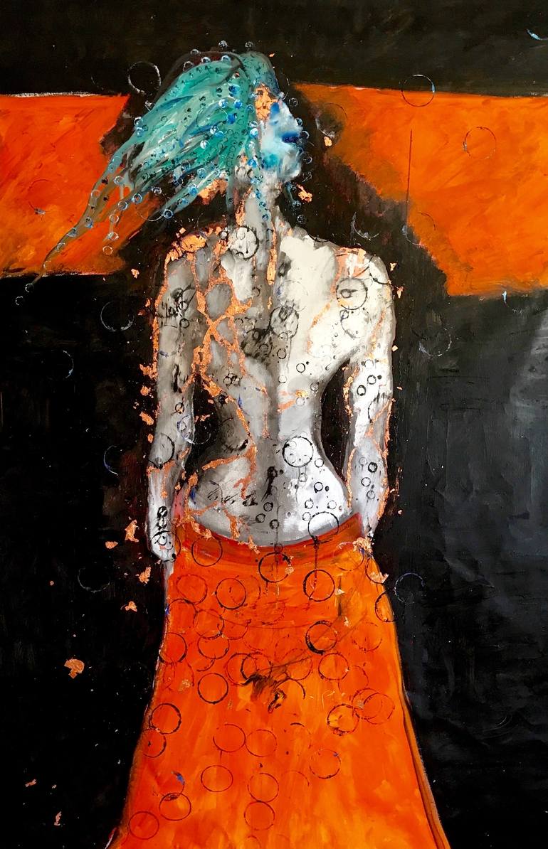 770x1194 Saatchi Art The Kintsugi Woman Painting By Charlie Patton - Patton Painting