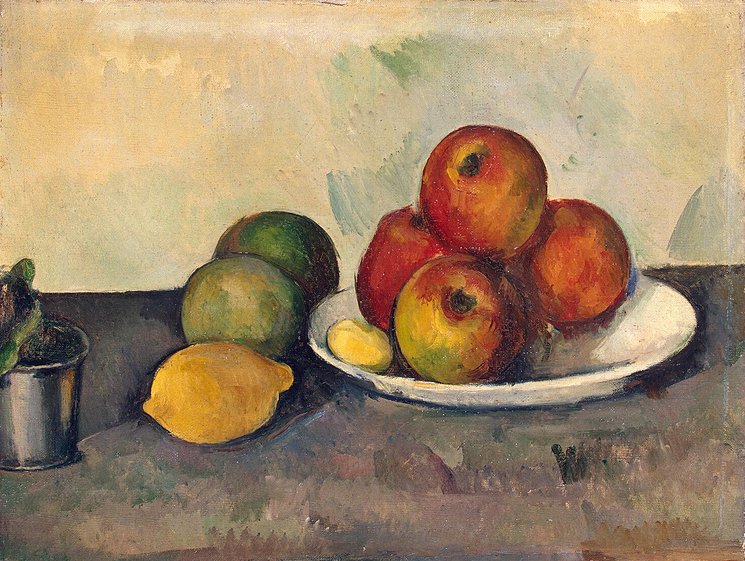 745x561 Still Life With Apples - Paul Cezanne Painting