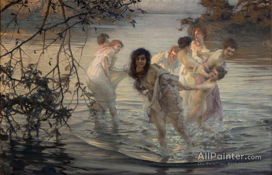 900x579 Paul Emile Chabas Dancing Nymphs Oil Painting Reproductions - Paul Chabas September Morn Painting