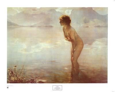 400x320 September Morn Art Print By Paul Chabas - Paul Chabas September Morn Painting