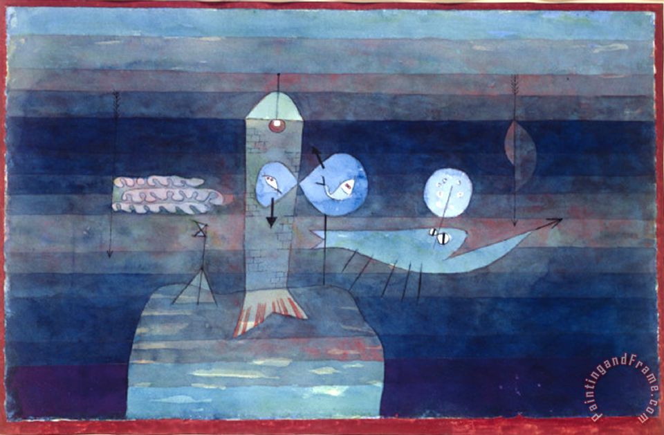960x629 Paul Klee Good Place For Fish 1922 Painting - Paul Klee Painting