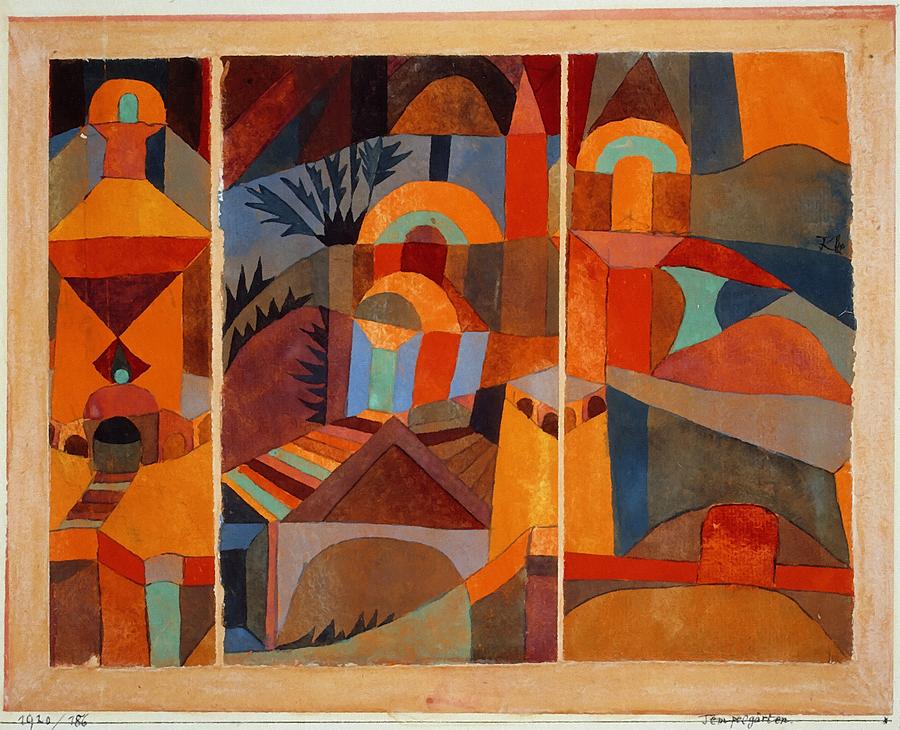 900x730 Temple Gardens Painting By Paul Klee - Paul Klee Painting