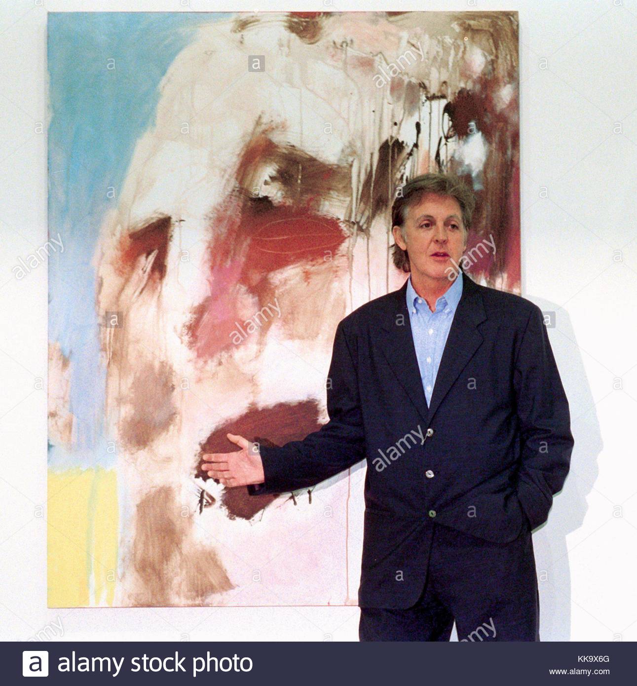 1291x1390 Former Beatle Paul Mccartney Stands In Front Of The Painting Big - Paul Mccartney Painting