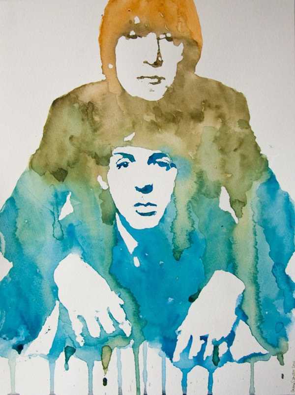 600x803 Let It Be - Paul Mccartney Painting Of John Lennon