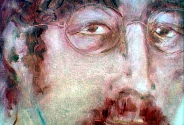 704x479 Random Neat Photos Of The Beatles, Rolling Stones, Etc. (Pt4 - Paul Mccartney Painting Of John Lennon