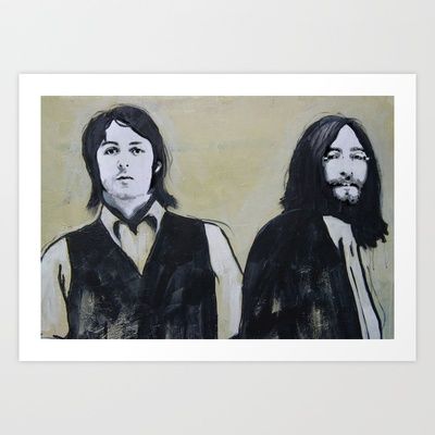 400x400 John Lennon And Paul Mccartney - Paul Mccartney Painting Of John Lennon