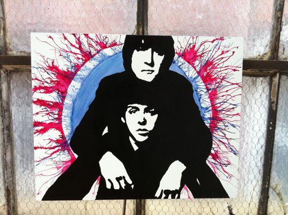 570x426 Paul And John Music Icons John Lennon Paul - Paul Mccartney Painting Of John Lennon