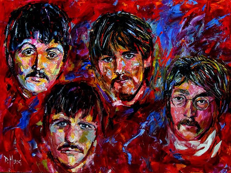 768x576 Debra Hurd Original Paintings And Jazz Art Httpdebrahurd - Paul Mccartney Painting Of John Lennon