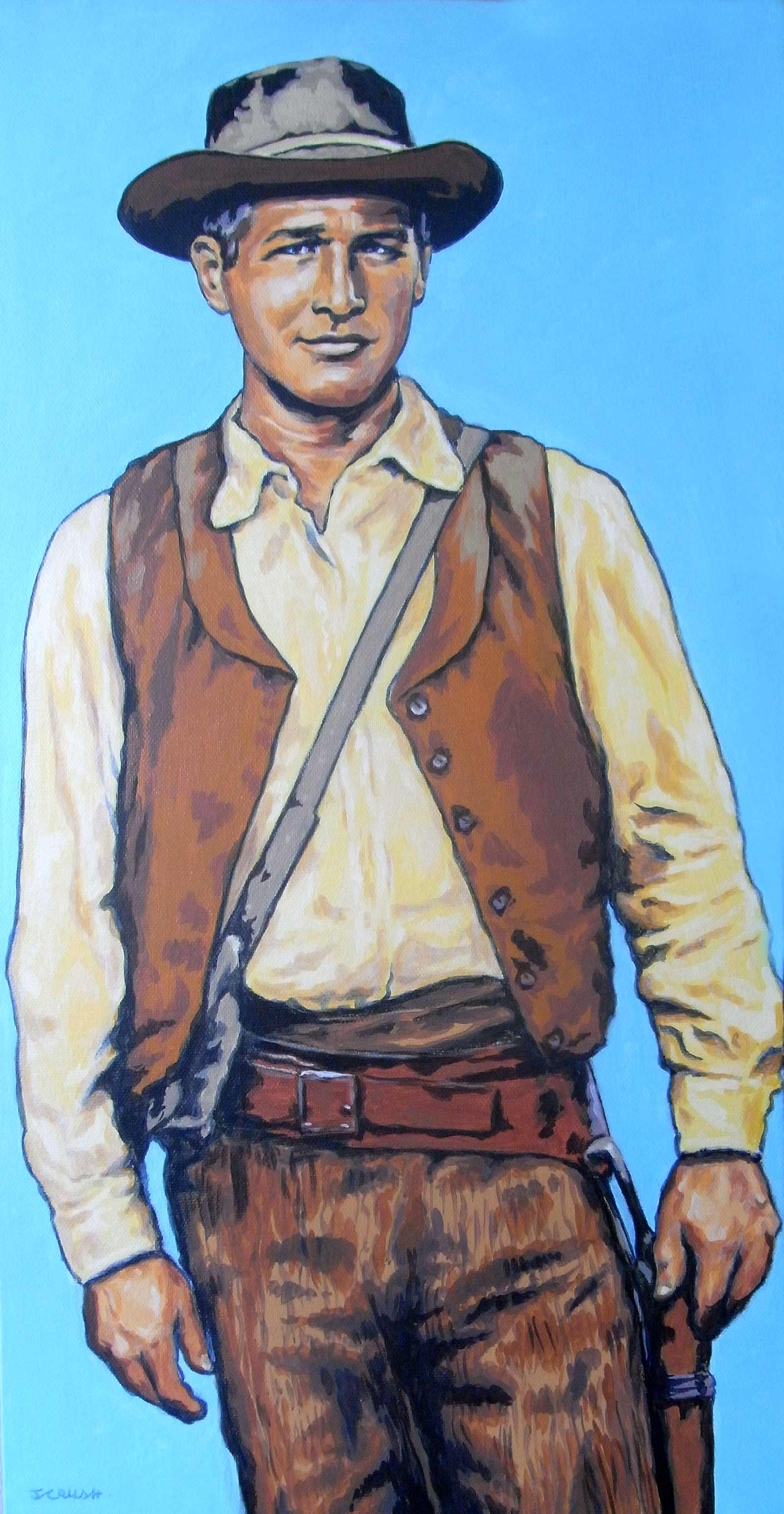 1600x3091 Paul Newman John Crush Artist - Paul Newman Painting